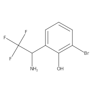 2-(1-Amino-2,2,2-trifluoroethyl)-6-bromophenol结构式