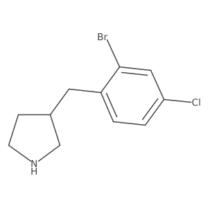 3-[(2-Bromo-4-chlorophenyl)methyl]pyrrolidine结构式