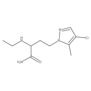 4-(4-Chloro-5-methyl-1h-pyrazol-1-yl)-2-(ethylamino)butanamide结构式