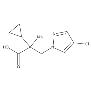 2-amino-3-(4-chloro-1H-pyrazol-1-yl)-2-cyclopropylpropanoic acid结构式