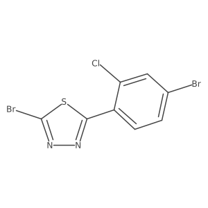 2-Bromo-5-(4-bromo-2-chlorophenyl)-1,3,4-thiadiazole结构式