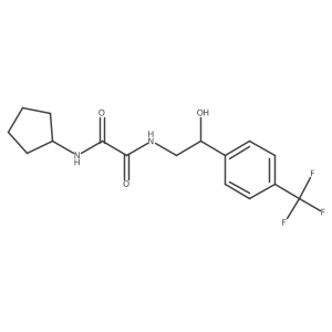 N1-cyclopentyl-N2-(2-hydroxy-2-(4-(trifluoromethyl)phenyl)ethyl)oxalamide结构式