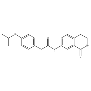 N-(1-oxo-1,2,3,4-tetrahydroisoquinolin-7-yl)-2-[4-(propan-2-ylsulfanyl)phenyl]acetamide结构式