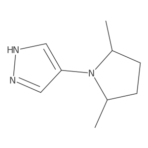 4-(2,5-dimethylpyrrolidin-1-yl)-1H-pyrazole结构式