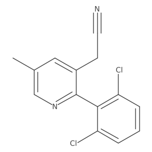2-(2,6-Dichlorophenyl)-5-methylpyridine-3-acetonitrile Structure