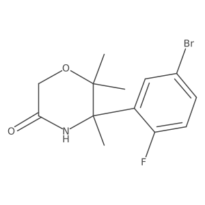 5-(5-Bromo-2-fluorophenyl)-5,6,6-trimethylmorpholin-3-one结构式