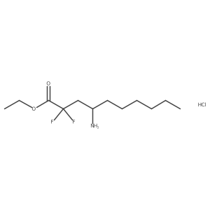 ethyl (4S)-4-amino-2,2-difluorodecanoate;hydrochloride结构式