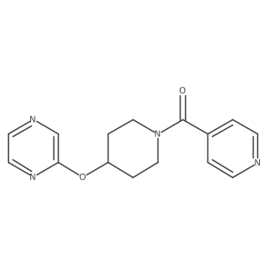 (4-(Pyrazin-2-yloxy)piperidin-1-yl)(pyridin-4-yl)methanone结构式