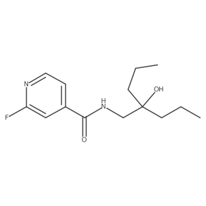 2-Fluoro-N-(2-hydroxy-2-propylpentyl)pyridine-4-carboxamide结构式