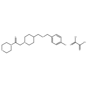 2-(4-(((4-Chlorobenzyl)oxy)methyl)piperidin-1-yl)-1-morpholinoethanone oxalate结构式