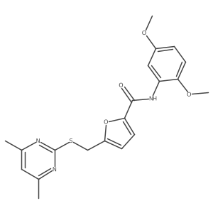 N-(2,5-dimethoxyphenyl)-5-{[(4,6-dimethylpyrimidin-2-yl)sulfanyl]methyl}furan-2-carboxamide结构式