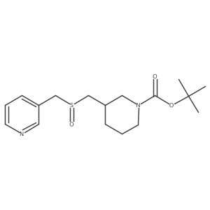 tert-Butyl 3-(((pyridin-3-ylmethyl)sulfinyl)methyl)piperidine-1-carboxylate Structure