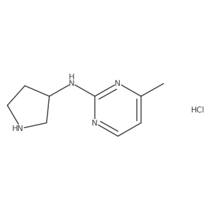 (R)-4-methyl-N-(pyrrolidin-3-yl)pyrimidin-2-amine hydrochloride结构式
