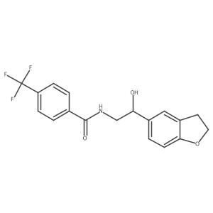 N-(2-(2,3-dihydrobenzofuran-5-yl)-2-hydroxyethyl)-4-(trifluoromethyl)benzamide Structure