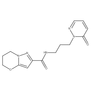 N-(3-(6-oxopyridazin-1(6H)-yl)propyl)-6,7-dihydro-5H-pyrazolo[5,1-b][1,3]oxazine-2-carboxamide Structure