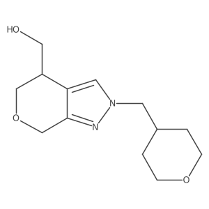 (2-((Tetrahydro-2H-pyran-4-yl)methyl)-2,4,5,7-tetrahydropyrano[3,4-c]pyrazol-4-yl)methanol结构式