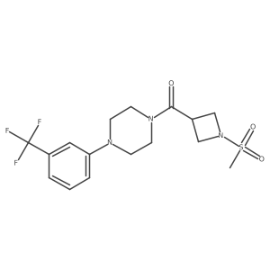 (1-(Methylsulfonyl)azetidin-3-yl)(4-(3-(trifluoromethyl)phenyl)piperazin-1-yl)methanone Structure