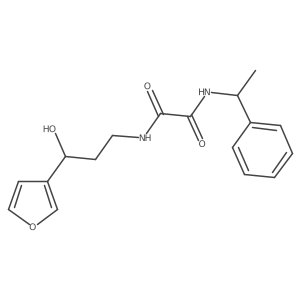 N1-(3-(furan-3-yl)-3-hydroxypropyl)-N2-(1-phenylethyl)oxalamide结构式