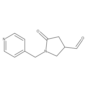 5-Oxo-1-(pyridin-4-ylmethyl)pyrrolidine-3-carbaldehyde结构式