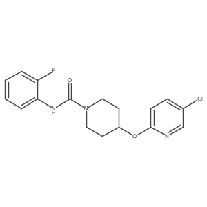 4-((5-chloropyridin-2-yl)oxy)-N-(2-fluorophenyl)piperidine-1-carboxamide Structure