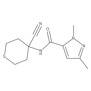 N-(4-Cyanothian-4-YL)-2,5-dimethylpyrazole-3-carboxamide结构式