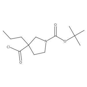 tert-butyl (S)-3-(chlorocarbonyl)-3-propylpyrrolidine-1-carboxylate结构式