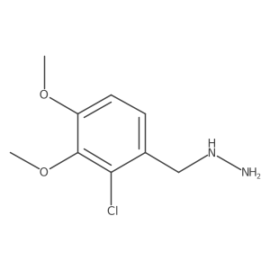 (2-Chloro-3,4-dimethoxybenzyl)hydrazine Structure