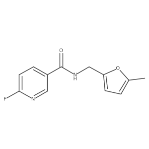 6-fluoro-N-[(5-methylfuran-2-yl)methyl]pyridine-3-carboxamide结构式