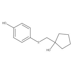 4-{[(1-Hydroxycyclopentyl)methyl]sulfanyl}phenol Structure
