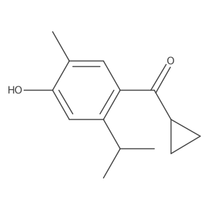 4-Cyclopropanecarbonyl-2-methyl-5-(propan-2-yl)phenol Structure