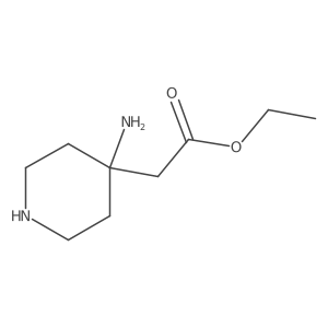 Ethyl 2-(4-aminopiperidin-4-yl)acetate结构式