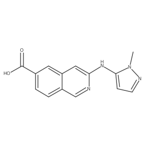 3-(1-methyl-1H-pyrazol-5-ylamino)isoquinoline-6-carboxylic acid Structure