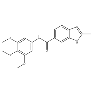 2-methyl-N-(3,4,5-trimethoxyphenyl)-1H-benzimidazole-6-carboxamide结构式