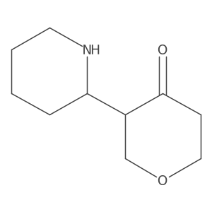 3-(Piperidin-2-yl)oxan-4-one结构式