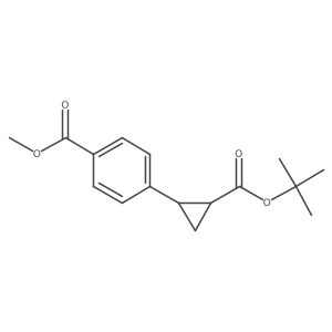 Methyl 4-(trans-2-(tert-butoxycarbonyl)cyclopropyl)benzoate结构式