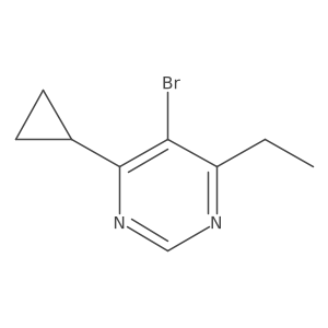 5-Bromo-4-cyclopropyl-6-ethylpyrimidine结构式