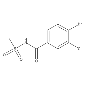 4-bromo-3-chloro-N-(methylsulfonyl)benzamide结构式