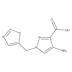 4-amino-1-[(1,3-thiazol-5-yl)methyl]-1H-pyrazole-3-carboxylic acid Structure