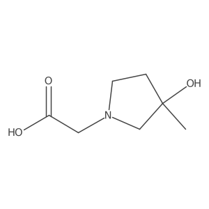 2-(3-Hydroxy-3-methylpyrrolidin-1-yl)acetic acid Structure