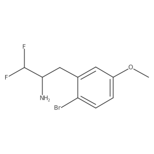 3-(2-Bromo-5-methoxyphenyl)-1,1-difluoropropan-2-amine Structure