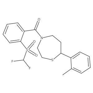 (2-((Difluoromethyl)sulfonyl)phenyl)(7-(o-tolyl)-1,4-thiazepan-4-yl)methanone结构式
