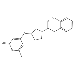 4-((1-(2-(2-chlorophenyl)acetyl)pyrrolidin-3-yl)oxy)-6-methyl-2H-pyran-2-one结构式