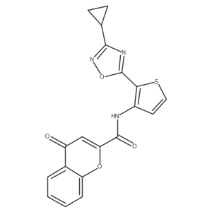 N-(2-(3-cyclopropyl-1,2,4-oxadiazol-5-yl)thiophen-3-yl)-4-oxo-4H-chromene-2-carboxamide Structure