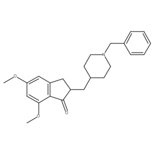 1-Benzyl-4-[(5,7-dimethoxy-1-oxoindan-2-yl)methyl]piperidine结构式