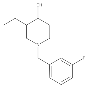3-Ethyl-1-(3-fluorobenzyl)piperidin-4-ol Structure