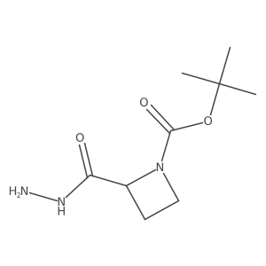 Tert-butyl 2-(hydrazinecarbonyl)azetidine-1-carboxylate结构式