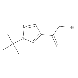 2-amino-1-(1-tert-butyl-1H-pyrazol-4-yl)ethan-1-one结构式