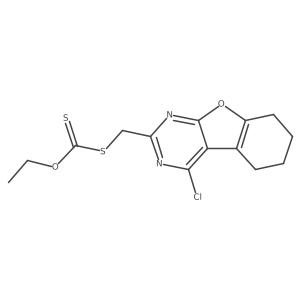 [({3-Chloro-8-oxa-4,6-diazatricyclo[7.4.0.0(2),7]trideca-1(9),2(7),3,5-tetraen-5-yl}methyl)sulfanyl](ethoxy)methanethione结构式