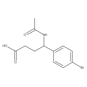 4-(4-Bromophenyl)-4-acetamidobutanoic acid Structure