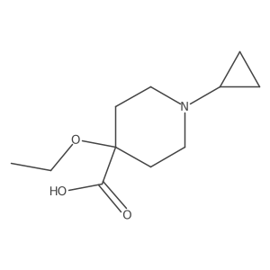 1-Cyclopropyl-4-ethoxypiperidine-4-carboxylic acid结构式